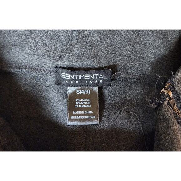Sentimental New York Womens Slim Straight Leg Dress Pants Charcoal Gray Small S - Picture 9 of 9